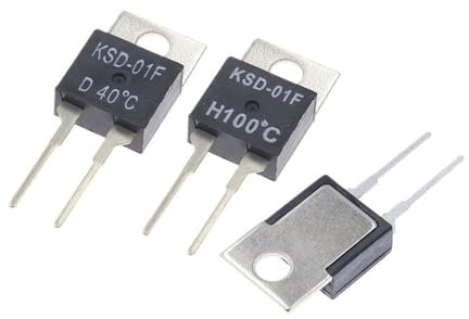 5PCS KSD-01F/JUC-31F Temperature Switch Relay Thermal Control TO-220 H/D 40/45/50/55/60/65/70/75/80/85/90/95 Centigrade IINKUEYK(90C,H (Normally Open))