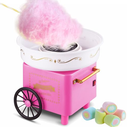 MáQuina De AlgodóN De AzúCar, 500 W, PortáTil Retro, MáQuina Para Hacer AlgodóN De AzúCar Para El Hogar, MinimáQuina Para Hacer Dulces Para NiñOs, FáCil De Usar Y Limpiar