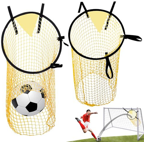 Fußballtor Zielnetz Fussball Ziel Tasche Ecke Schießen Ziele Fußball Zieltraining Tor Zielnetz Fußballtorzubehör Fokus Fußballzielnetz für Training mit Rahmen für Schießgenauigkeit Verbesserung 45x60c