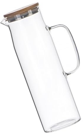 HOLIDYOYO Botella De Agua De Vidrio Resistente Al Calor De Gruesa y Antiexplosión Para Zum Tetera De Flores Tetera De Vidrio Engrosado Para Uso Diario