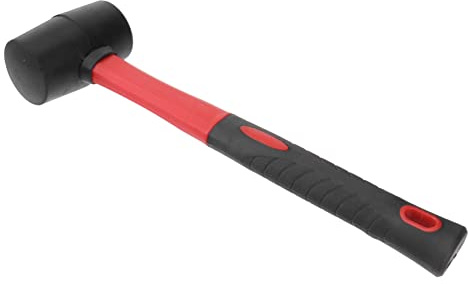 DOITOOL 12oz Rubber Mallet Hammer for Laminate Flooring Double-Faced Hammer Non-Slip Handle Tool for Floor Installation