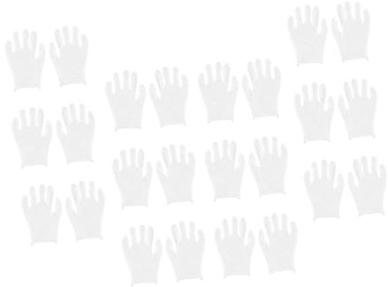 Uonlytech 12 Paar Arbeitsschutzhandschuhe Aus Reiner Dicker Baumwolle Bequeme Weiße Schutzhandschuhe Für Vielseitigen Einsatz Schnitt Und Reibschutz Garten Und Werkstatthandschuhe