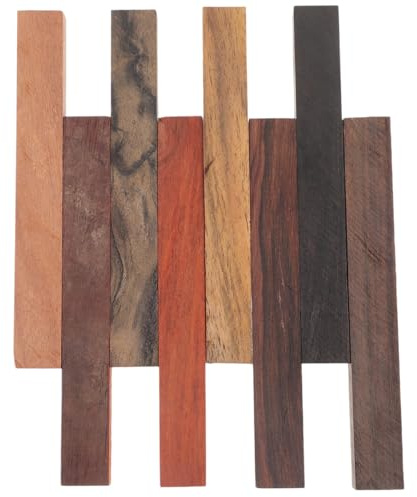AUTSUPPL 8Pcs Wooden Pen Blanks Set DIY Exotic Wood Turning Kit Lightweight Rotating Design for Woodcraft Supplies and Pen Making Projects