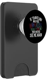 Funny World Travel Backpacker Souvernir Passport Stamps PopSockets PopWallet for MagSafe