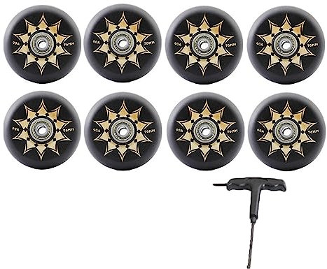 Inline-Skate-Rollen-Set, 62 mm, 64 mm, 68 mm, 70 mm, 72 mm, 76 mm, 80 mm, PU-Rad, 90 A, mit Kugellager, Rollschuhe, Zubehör, 8er-Pack (68 mm)