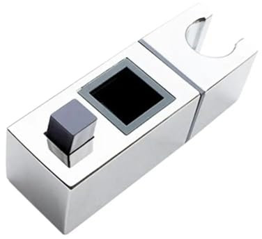 Support de pommeau de douche carré avec barre coulissante, support de rail élévateur réglable pour salle de bain, accessoires de quincaillerie à base fixe durable (couleur : E)