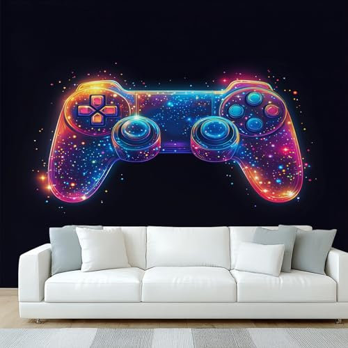 NOGAWA Papier Peint Motif Gamer, 3D Panoramique Papier Peint Gaming, Papier Mural Decoratif Pour Salon, Chambre, Tapisserie Murales, Décoration Murale 150x105cm