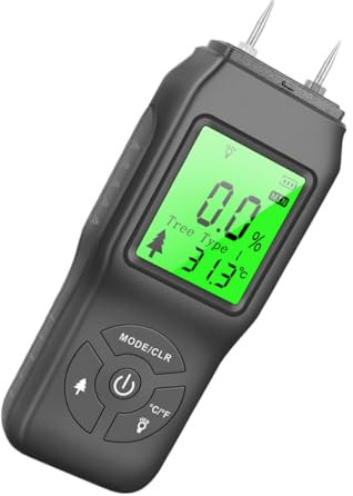NUOBESTY Misuratore Umidità Legno Display Lcd Tester Digitale Per Rilevazione Umidità Legno Misuratore Rilevatore Perdite Acqua