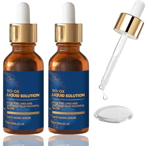Anti Falten Serum für Frauen, Serum Gesicht gegen Falten Gesicht, Feuchtigkeitserum mit Hyaluron, Gesichtsserum zur Gesichtspflege, Kollagen Essenz für und Frauen Geeignet, 2 PCS