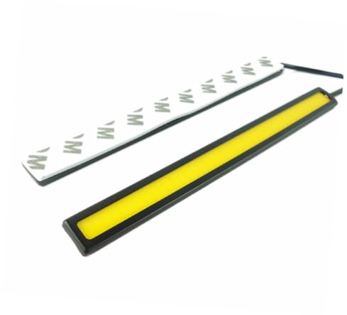 Alipis LED di Marcia Diurna per Auto 2 Pezzi 6w 17cm Giallo | Lega di Alluminio, Cob Smd 7000k/8000k, Alimentazione 12v e Uso su Veicolo