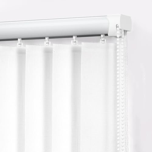 Persianas verticales opacas personalizables, protector solar para ventanas, cortinas de listones verticales, tamaños (160 cm x 120 cm)