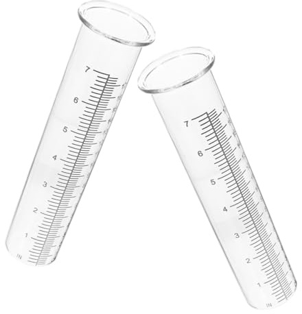 Regenmesser für Garten Glas 2 Stück Kunststoff Frostsicheres Messgerät | Ersatzrohre für Regenmesser, 7 Zoll, Präzise Messung von Wasser und Regen, für Garten und Außenbereich