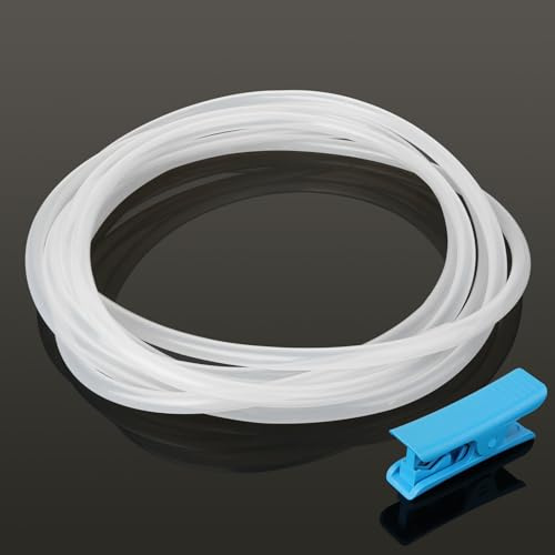 2 Stück Silikonschlauch 8mm x 10mm, 4 Meter, Flexibler Lebensmitteltaugliche Schläuche, Aquarium Schlauch, mit Rohrschneider, für Pumpenübertragung, Luft Öl, Haushalt, Trinkwasser