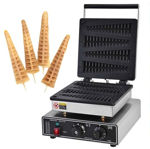 4-in-1 Waffle Maker - Tree Shape, Non-Stick Surface, Adjustable Temperature (0-300°C) - Ideal for Milk Tea Shops, Home, School, and Catering Use