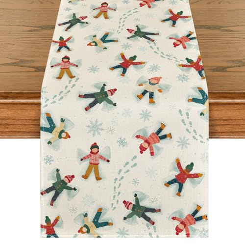 Artoid Mode Tracce da tavolo, decorazione invernale da cucina, per interni, vacanze, feste, 40 x 180 cm