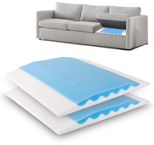 LIFVEAN Upgraded 2-in-1 Couch Cushion Support for Sagging Cushions 22x22x2.4 - Under Sofa Cushion Support for Sagging Seat Repair Insert to Lift Couch Set of 2