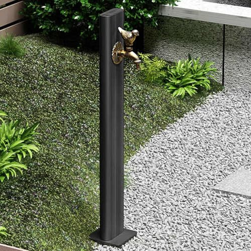 Générique Colonne a Eau de Jardin Robinet Exterieur Fontaine de Jardin Siège de Tuyau d'eau en Acier Inoxydable pour Lavage Et Arrosage avec Style Rétro pour Patio/Arrière-Cour
