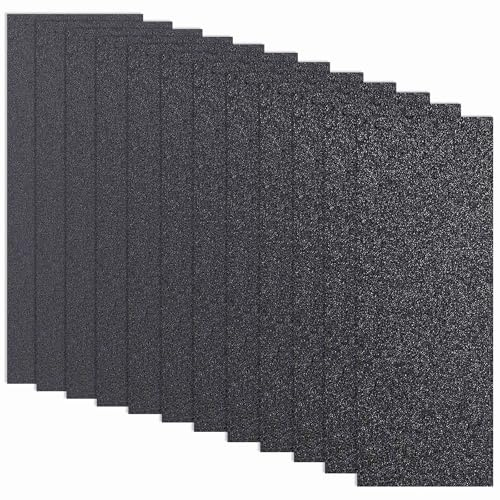12Pcs Sandpaper 120 to 2000 Grit, Epehio Wet And Dry Sandpaper For Cars Metal Plastic Wood Walls, 9x3.6 Inch Assorted Sandpaper Sheets for Automotive Polishing & DIY Projects