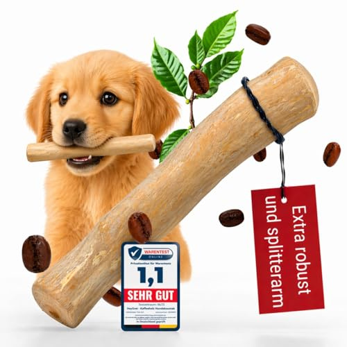 Kauknochen aus Kaffeeholz für Welpen XS – Kauspielzeug zur Zahnpflege | Natürliches Kauholz für langanhaltende Beschäftigung - Nachhaltiges Kaustab zum Stressabbau