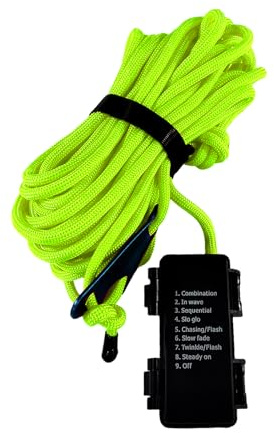 Camping -Seilleuchte - LED -LED -Wasserdichtstreifen, Langlebiges Marine -Sicherheitsseil Mit Warnlampe, Multifunktionales Zeltwindseil | Tragbares Wanderseilleuchte, Campingausrüstung Für Die Nachtsi