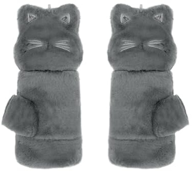 IBLUELOVER Damen Fingerlose Handschuhe niedliche Katzen Winterhandschuhe mit Flip Top Touchscreen Halbfinger Fäustlinge Warm Plüsch Winddicht Winterhandschuhe für Skifahren Radfahren Sport