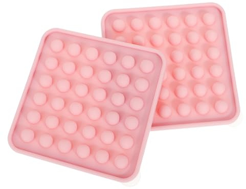 Homoyoyo 2 pièces Mini Bac à Glaçons Boule Silicone avec Couvercles Moule à Glace DIY pour Whisky Bière Soda Démoulage Facile Réutilisable et Pratique