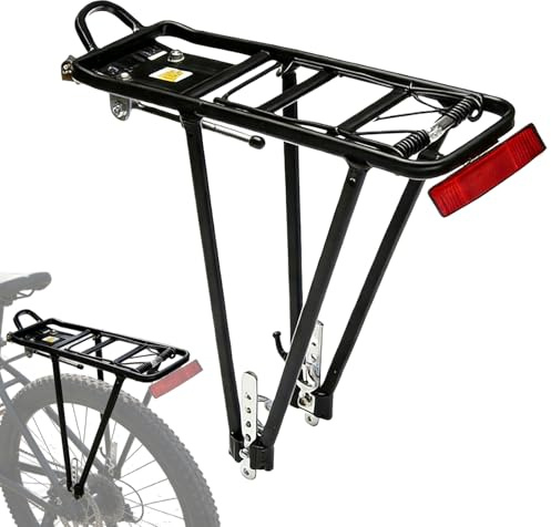 Fahrrad Gepäckträger, Fahrradgepäckträger Einstellbare Für 26-29 Zoll, Universal Gepäckträger Mit Reflektor, Touring GepäckträgerS, Fahrradgepäckträger Hinten, Aluminiumlegierung Für MTB Rennrad