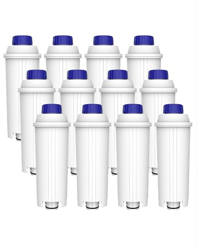 Maxblue Filtro de agua de café, repuesto para De'Longhi DLSC002 9310926 SER3017 5513292811, incluye varios modelos de ECAM, ESAM, ETAM, TÜV SÜD (12)