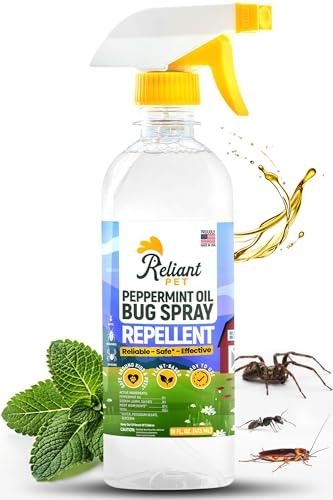 Reliant Pet - Peppermint Oil Spray for Bugs - 16oz - Insect and Pest Control Spray - Pet Friendly Bug Spray Safe for Kids and Pets - Made in USA - Ant, Spider, and Roach Spray Indoor