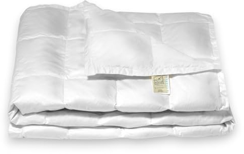Vico Casa® Piumino letto leggero FIOCCO LIGHT per letto singolo, MADE IN ITALY, in 100% piuma bianca, 1 punto di calore/Piumone ad una piazza 155x200cm, Certificato OEKOTEX