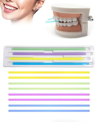 LOZTBUE 60 Pezzi Carta Vetrata Dentale,Carta Abrasiva Dentale per Fessure,Carta Abrasiva Dentale,Strisce per Lucidare i Denti Portatili,Lucidatura Dei Denti,Rimozione Del Tartaro
