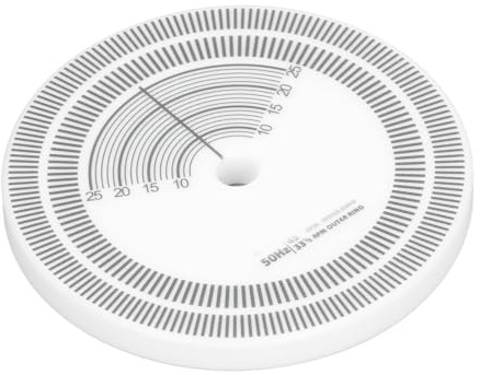 Naroote Disque Stroboscopique pour Tourne-Disque pour Un Calibrage Précis et Une Détection de la Vitesse de Rotation pour Platines Vinyles 33 TR/Min 45 TR/Min Acrylique Blanc 80 Mm