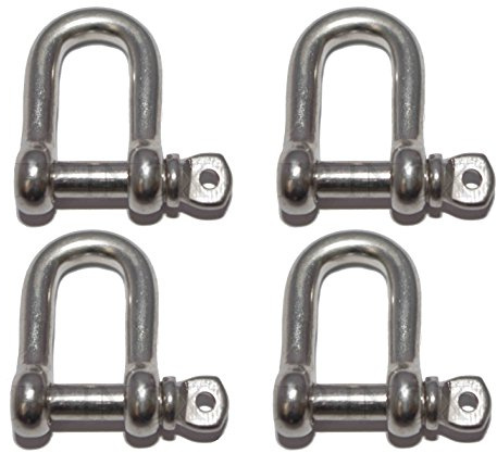 Manille libre Droite inox A4 Ø5mm ( lot de 4 )