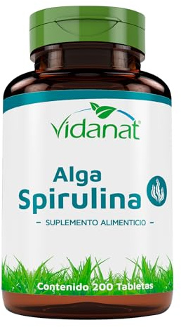 Vidanat Spirulina Algae 200 Tablets – 400mg per Tablet – Natural Superfood for Energy, Immune Support & Detox – 200 Tablets (Pack of 1)