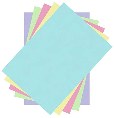 Lot de 100 feuilles de papier de qualité A4 couleur pastel 80 g/m² (210 mm x 297 mm) pour photocopieur, loisirs créatifs, fabrication de cartes