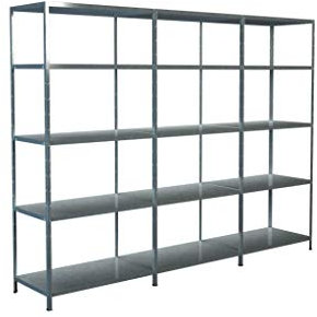 SCHULTE Regalwelt Steck-Grund-/ u 2 Anbauregale, 15 Böden, 2000x2800x500, verz.