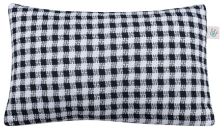 JYOKO Kids Almohada para niños pequeños, cojín Almohada con Funda Lavable, Funda de Algodón 100%, 32 x 20 cm (Vichy)