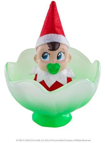 The Elf on the Shelf Frost Pips Mini Blooms | Babyälva i magisk frost blomma | Babyälva på hyllan | Babyalver | Älvbebisar (pojke med blå ögon)