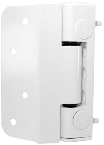 Fixrello Composite Door Hinge White | 3 x 3D Adjustable Butt Rebate Door Hinge | Hinge and Body Included | Up to 100kg Load Capacity in 3 Hinges (3 Hinges)