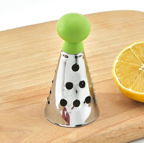 Mini Grater, Stainless Steel Cheese Ginger Vegetable Spices Small Grater for Kitchen (3-sided)