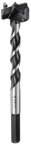 QUARKZMAN Forstnerbohrer 25mm, Holzbohrer Länge 125mm,YG8/C1 Wolframkarbid Twist Foster-Spiralbohrer mit Rundschaft für Möbelbau, Holzschnitzerei und Heimwerkerarbeiten