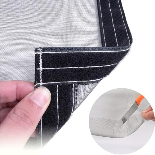 Mosquitera Acero Inoxidable Ventana, Robusto Protector Ventana Gatos, Red Proteccion Gatos, Malla Mosquitera Metalica, Mosquitera Para Ventana Sin Taladrar, Fácil De Instalar(110x140cm)