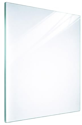 DarHaus Plaque de recouvrement, 35 x 52 cm, en verre, pour cuisinières électrique, à induction ; convient comme décoration, protection anti-éclaboussures ou planche à découper, Blanche
