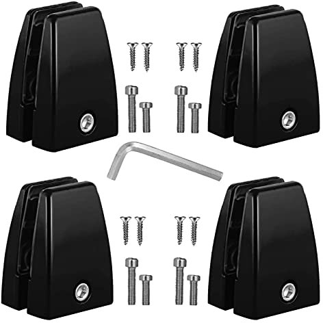 Aluminium-Legierung Bildschirm-Befestigungsclip für Büro-Trennwände, Holz und Glas, Trennwände, Klemmen, Trennwand-Clip, Trennwand-Clips (schwarz)