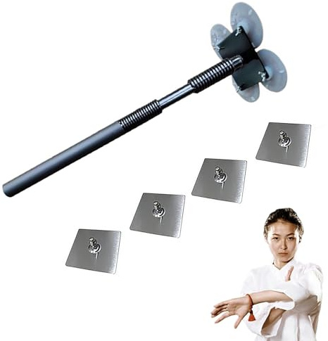 FXNFXLA Mannequin Wing Chun pour entraînement aux Arts Martiaux, équipement d'entraînement à la Main Portable à Fixation Murale ou à Ventouse pour Adolescents et Adultes