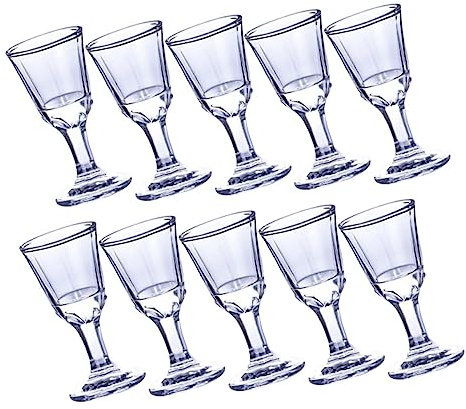 IMIKEYA 10piezas Copa De Licor De Vidrio Copa De Licor Tipo Cáliz Para Uso El Hogar Para Servir Vino Blanco Fiestas