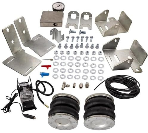 ZSQGHGH Amortisseurs à gaz Suspension Pneumatique avec Kit Compresseur 12V pour Ford pour Transit 2001-2020 4000kg Sac À Ressort De Suspension Pneumatique + 12V Amortisseur