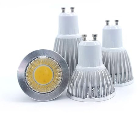 lampadine Pack of 10, LED COB Spotlight E27/GU10/GU5.3/E14 AC85-265V No-dimmer Home Decor Lamp, MR16 12V Spot Light Bulb(Cold White,GU10 85-265V)