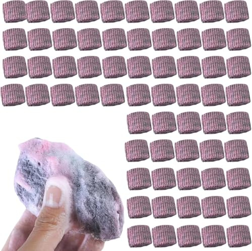 80 Pièces Tampon avec Savon Tampon de Savon en Laine d'acier pour Nettoyer Les casseroles pré-savonnés récurer en métal Anti-Rayures,Éponges De Nettoyage Ménager