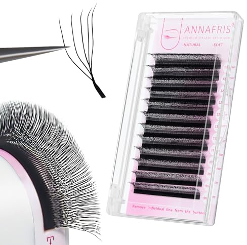 ANNAFRIS Extension Ciglia 5D W Premade Fan Lash Russian Volume Ciglia Eyelash Extension Professional(U-5D,0.07C,9-13mm)
